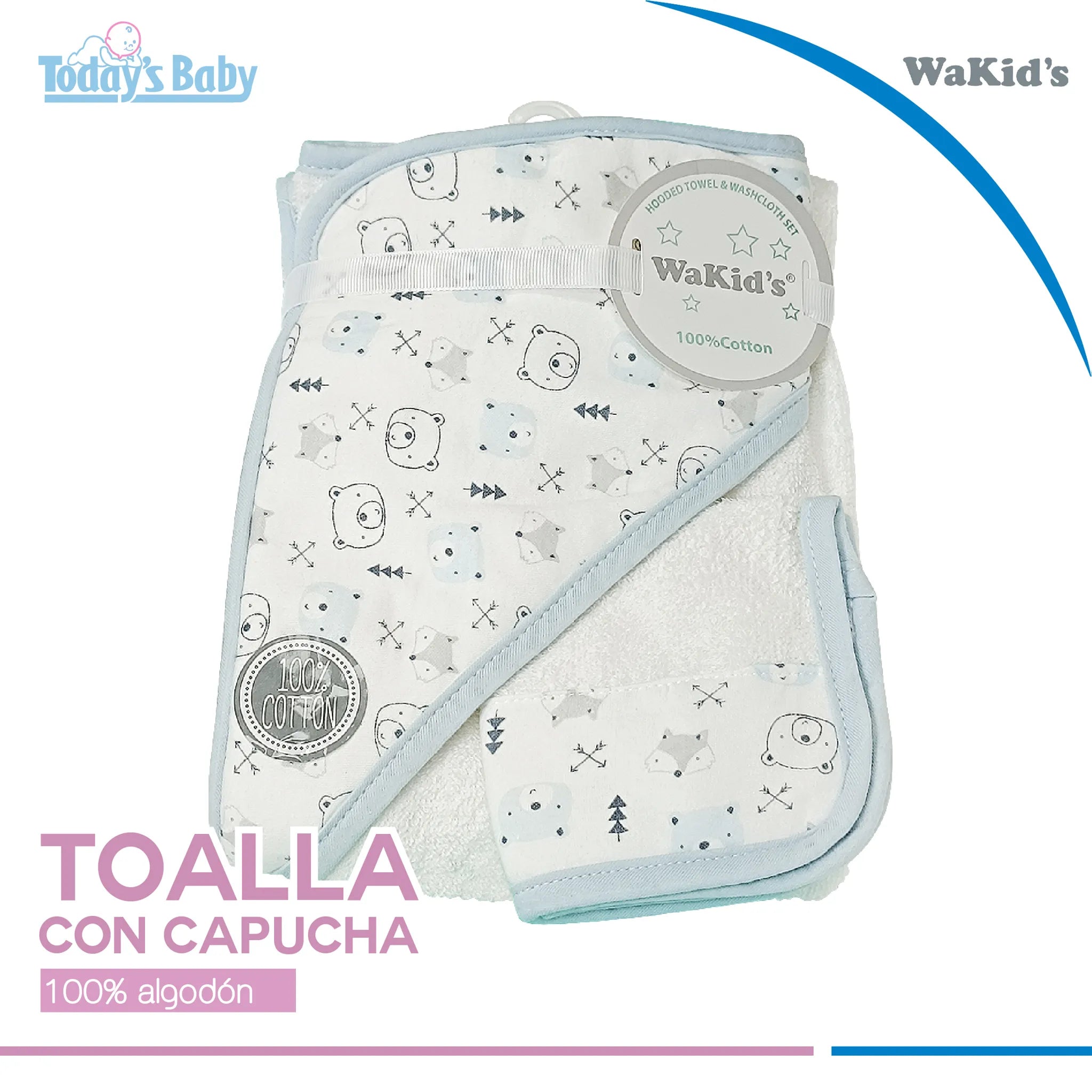 Toalla con capucha de bebé Wakid´s