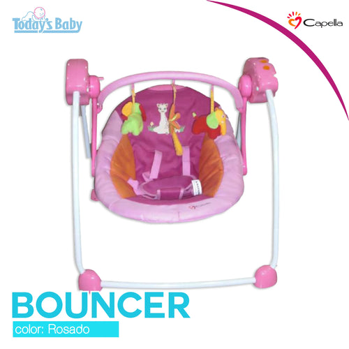 bouncer capella rosado para bebé