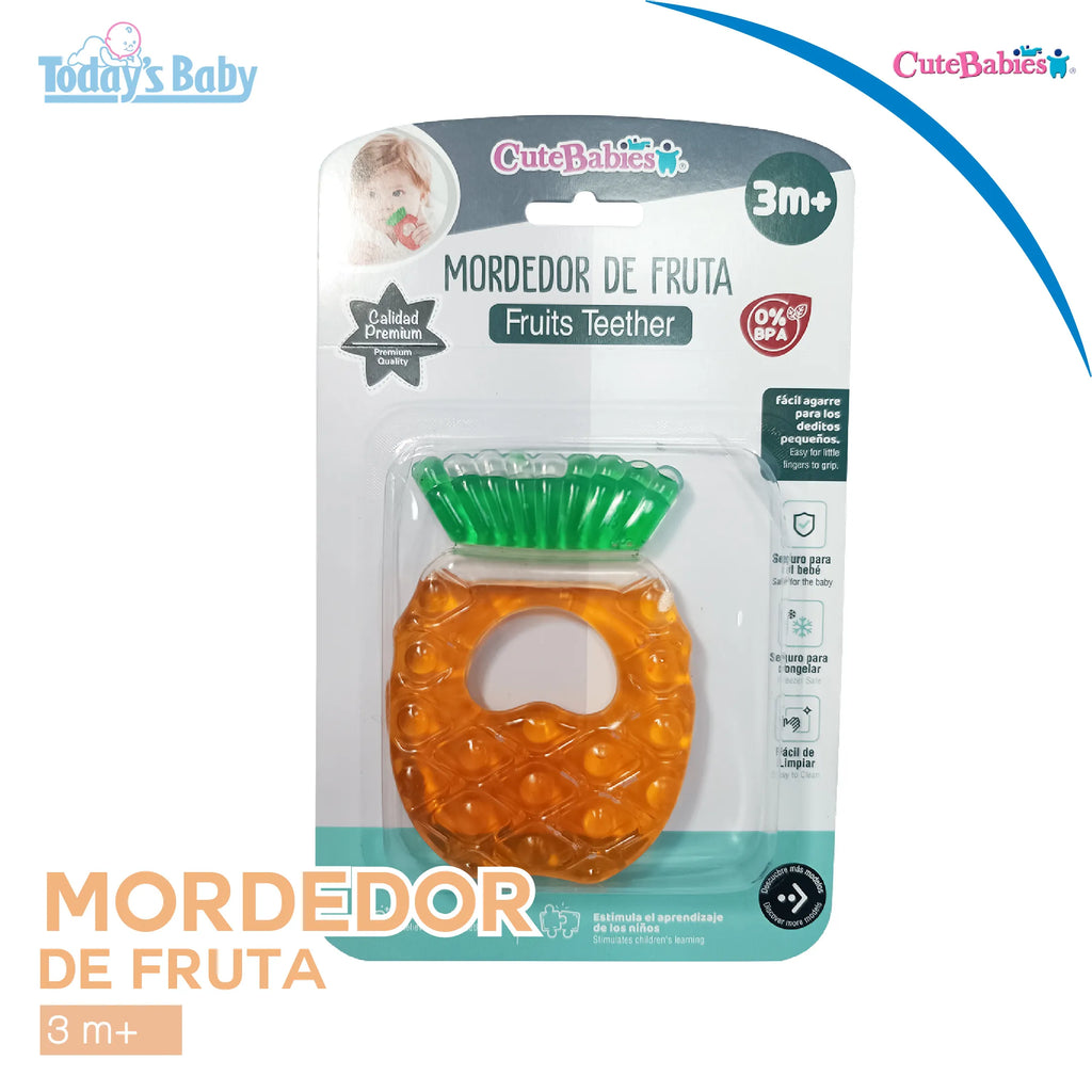 mordedor para bebé de fruta 3m+ cute babies para bebé