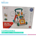 Caminadora musical blanca-turquesa