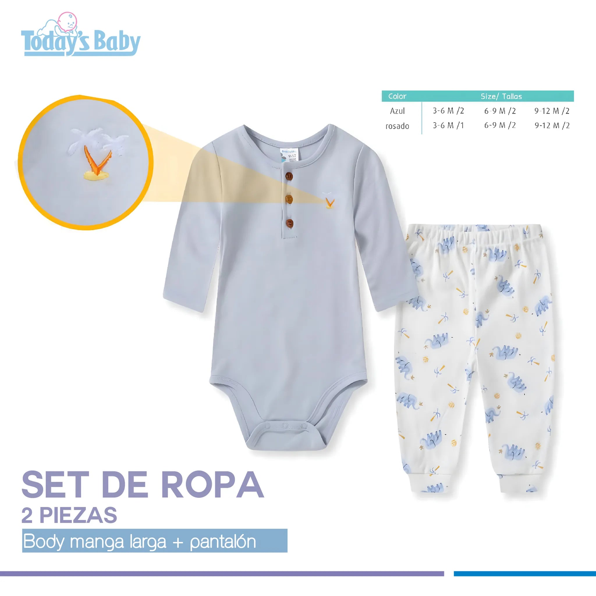 Set de Body Manga larga y Pantalón