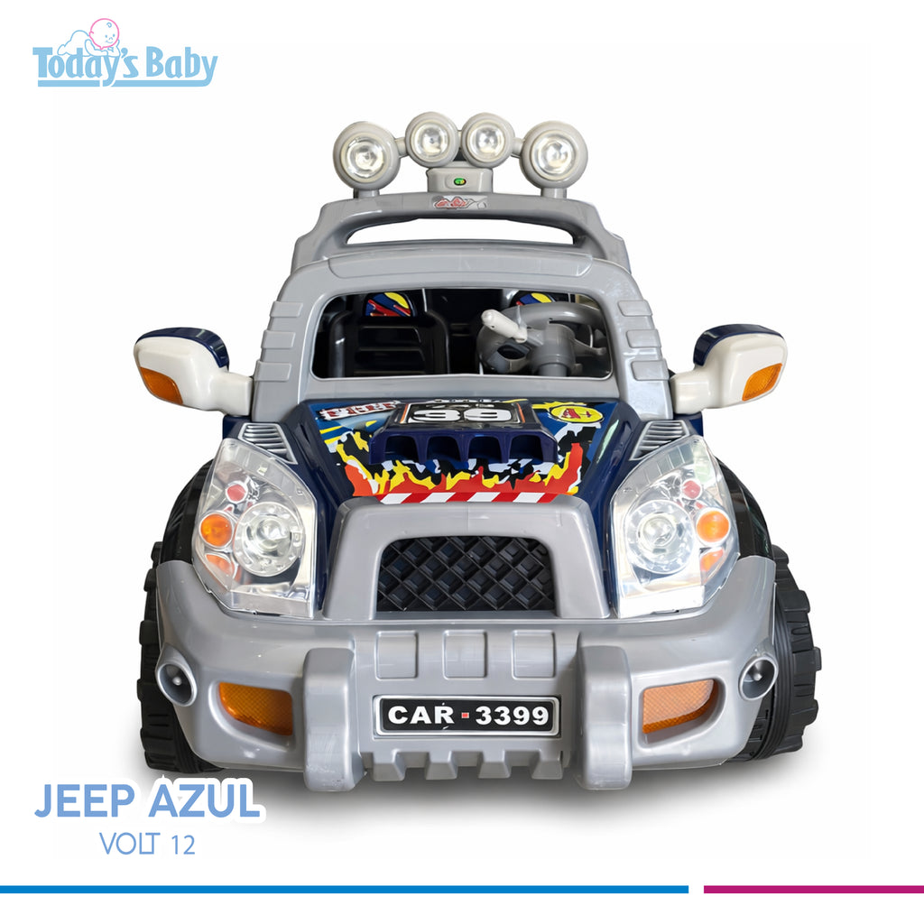jeep azul bateria 12 voltios 7 amp. para bebé