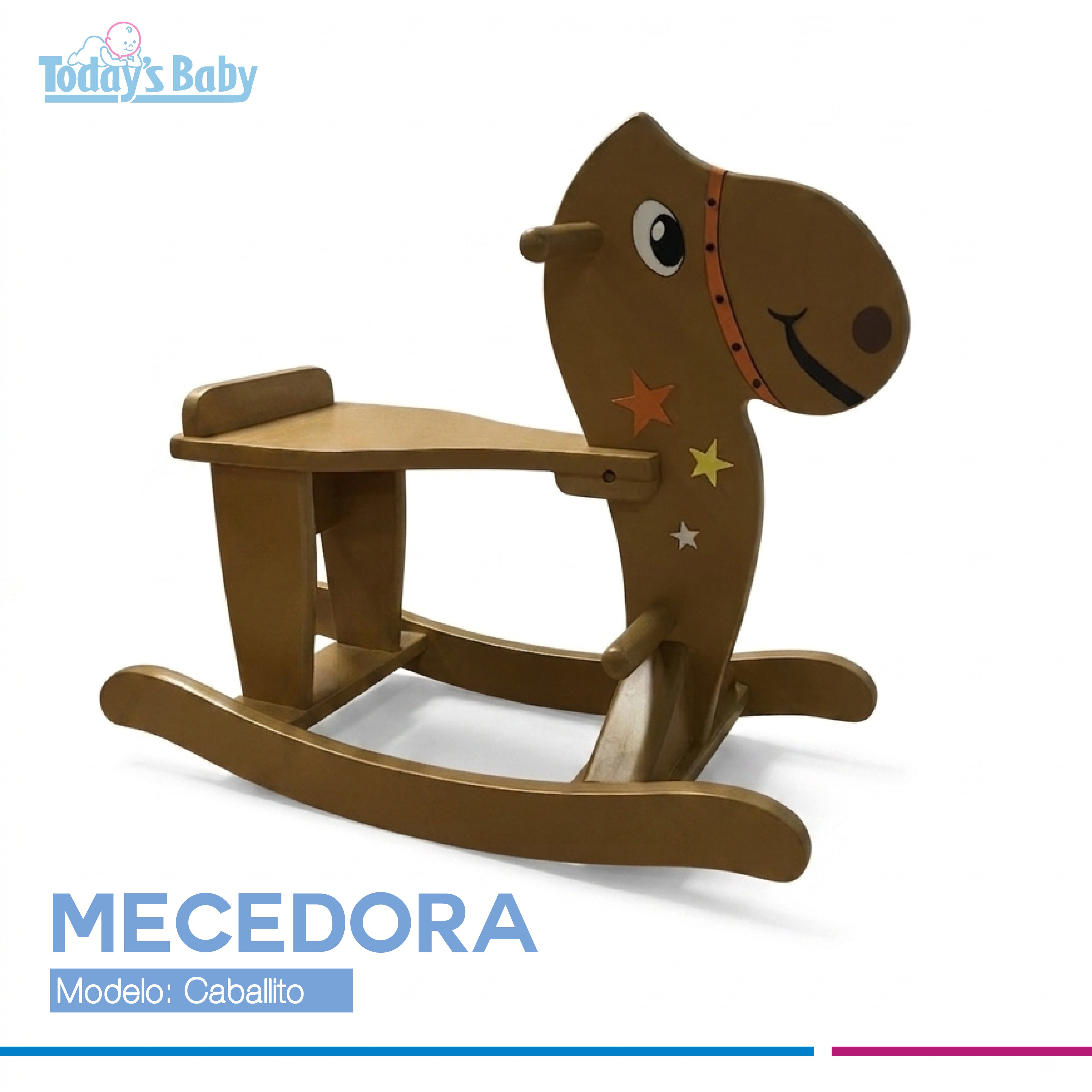 Caballito mecedora de madera