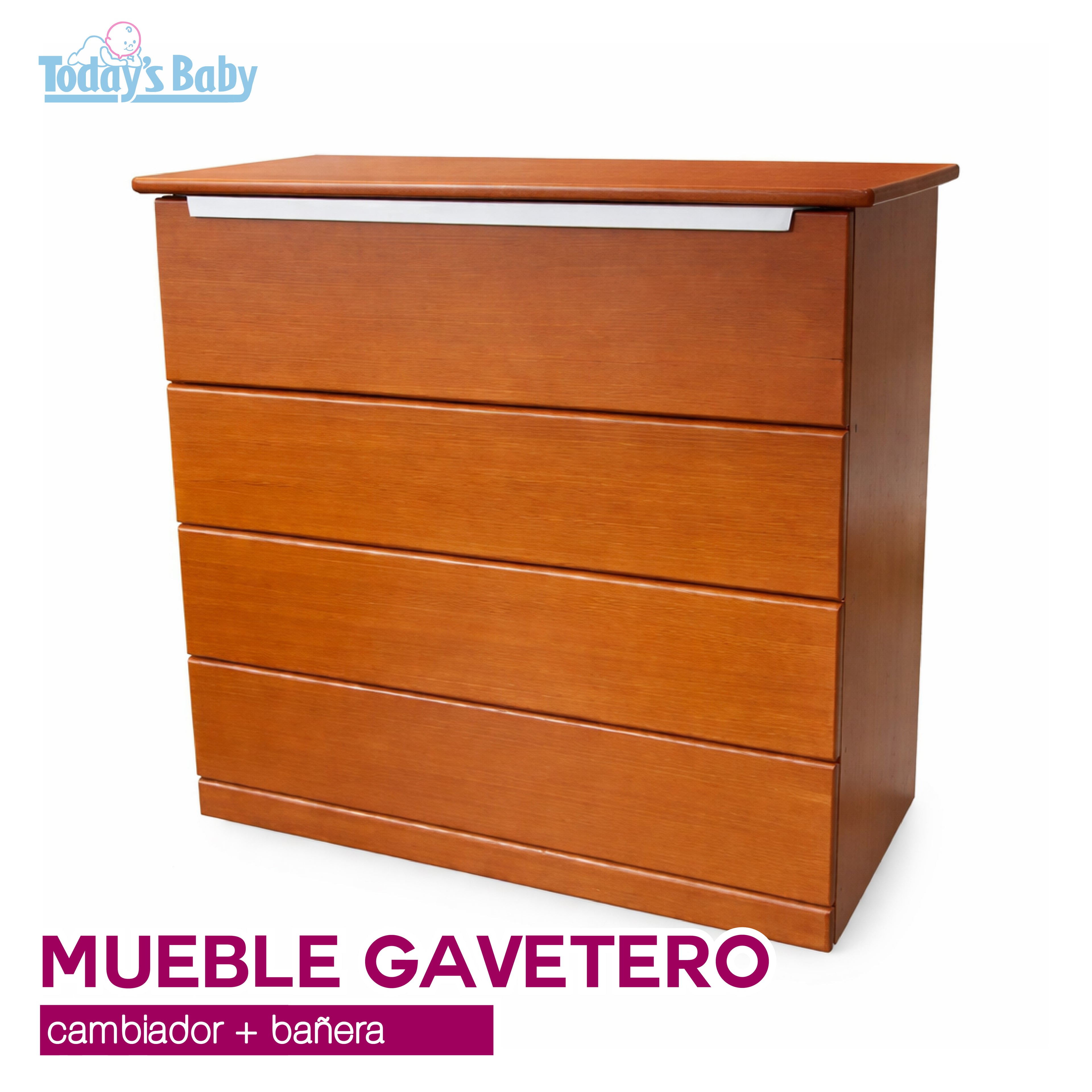 Gavetero cambiador + Bañera con desague