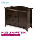 gavetero de madera color espresso storkcraft para bebé