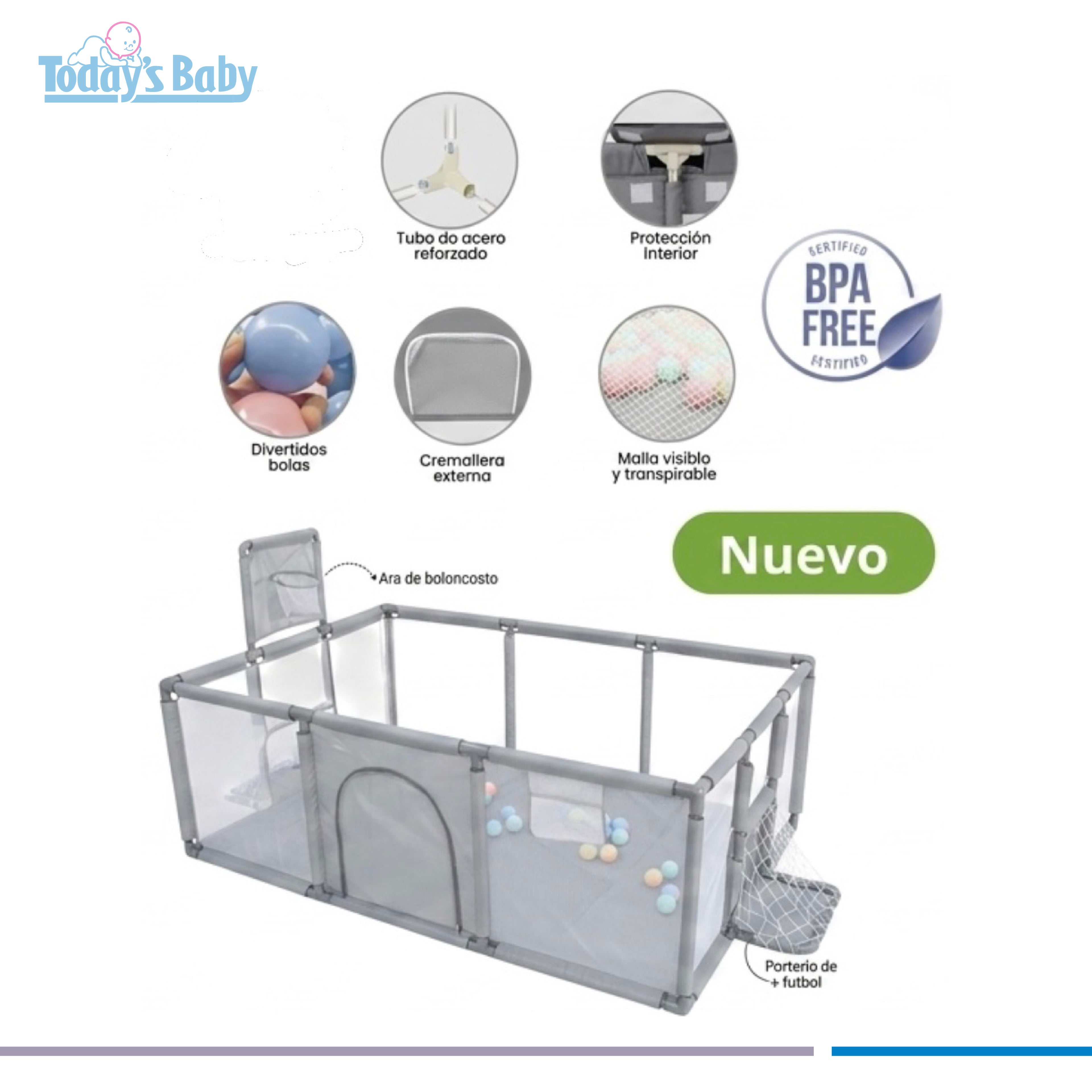 Corral de juegos multifuncional