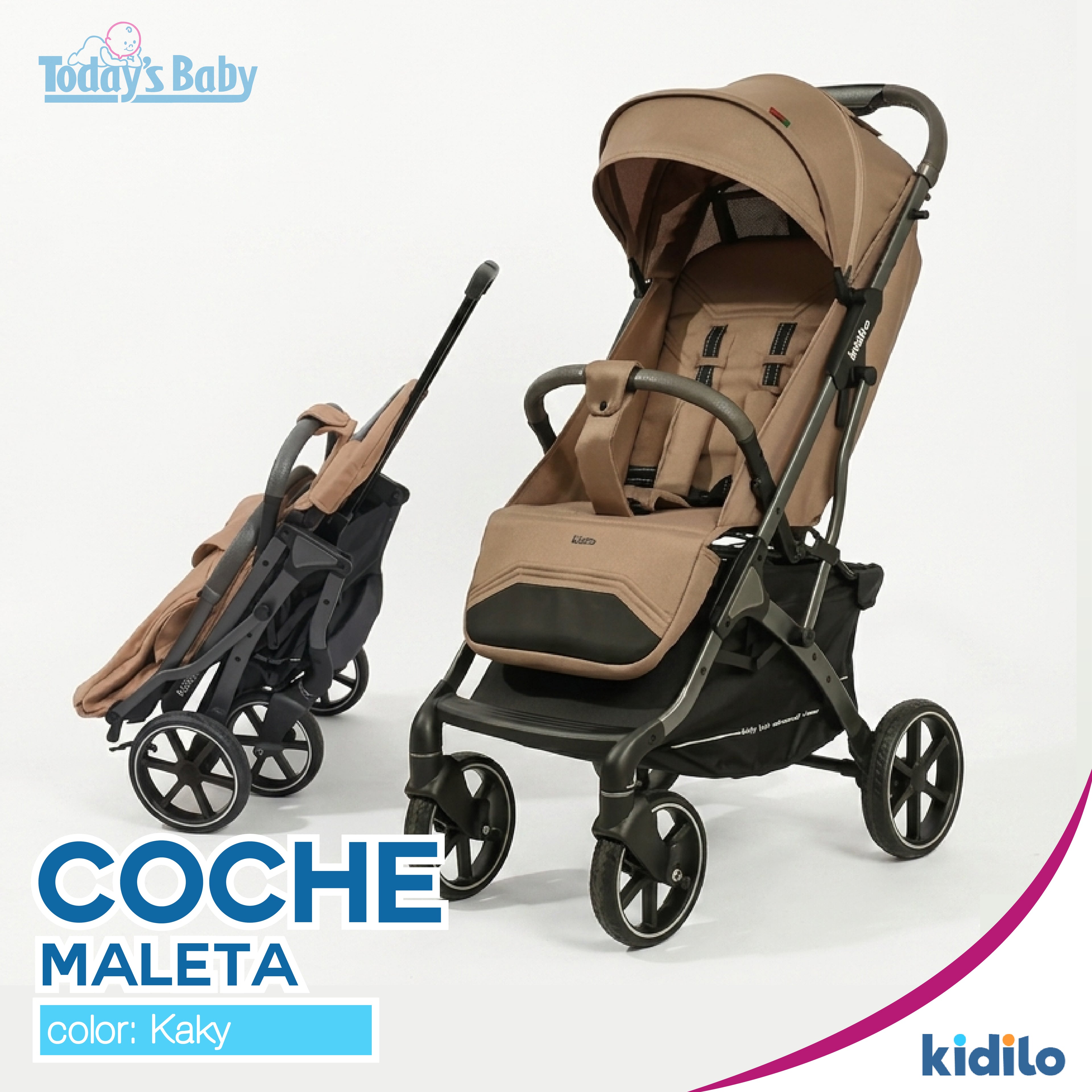 Coche Maleta Kidilo K6 color Kaky