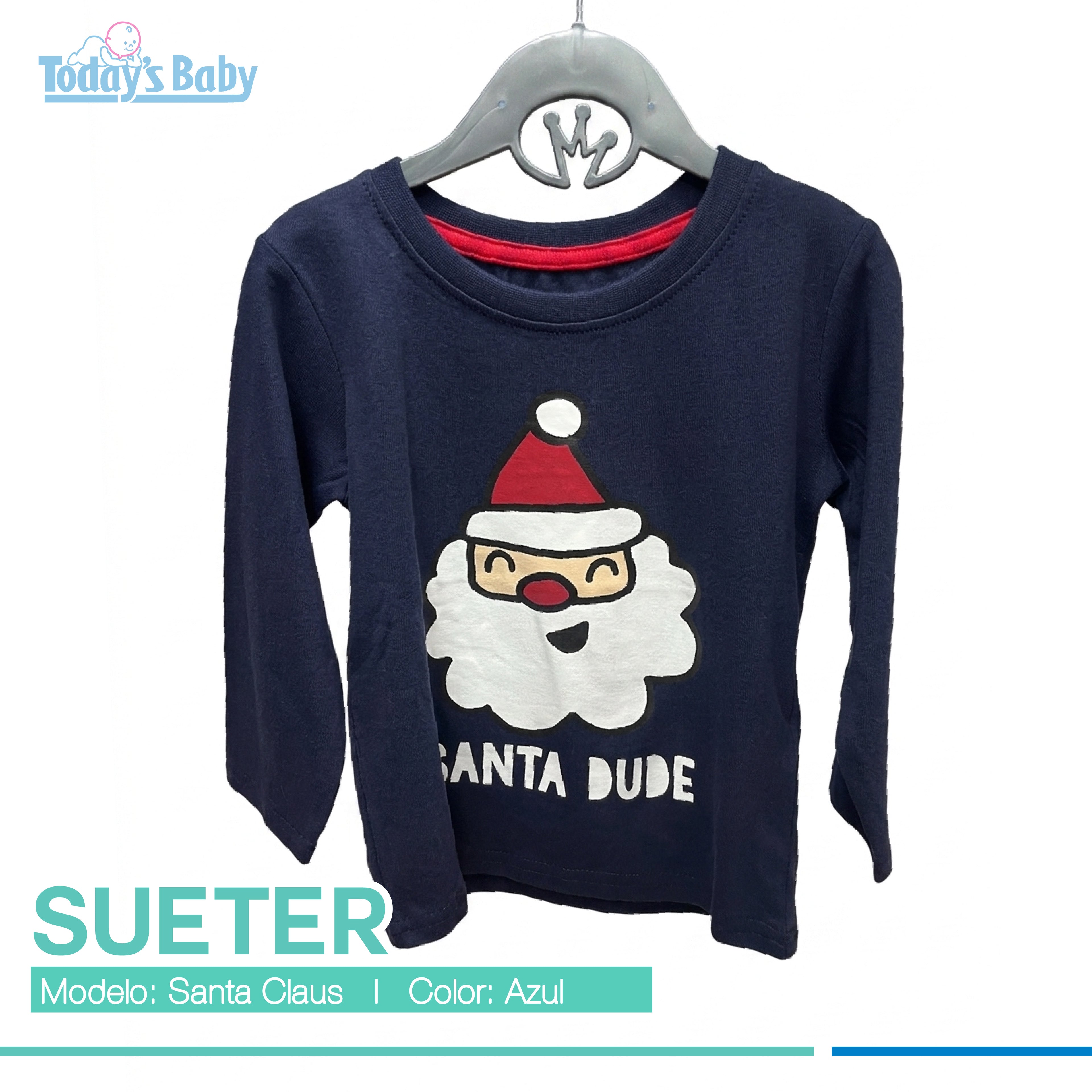 Franela suéter manga larga Santa Claus Primark 12-18m