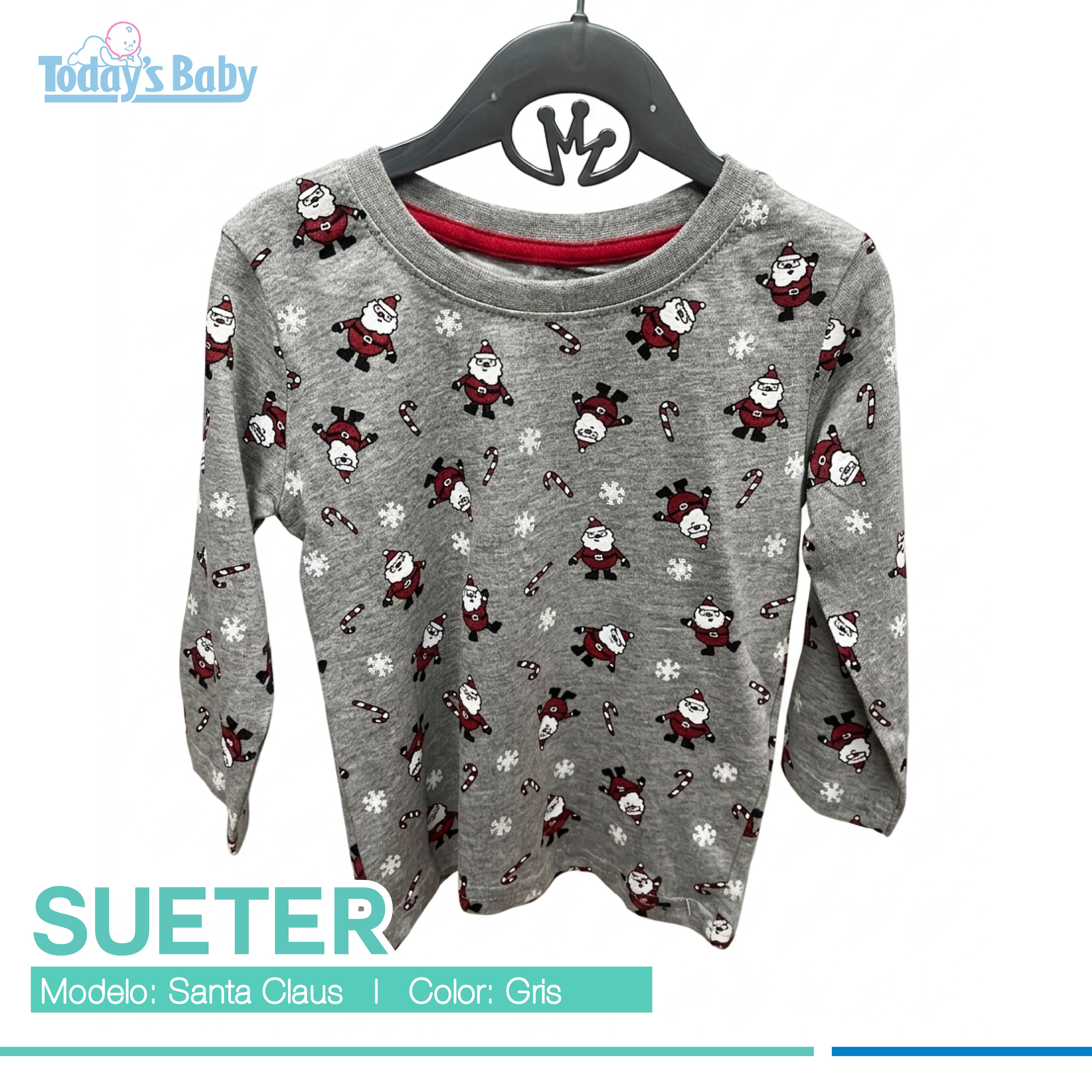 Franela suéter manga larga Santa Claus Primark 9-12m