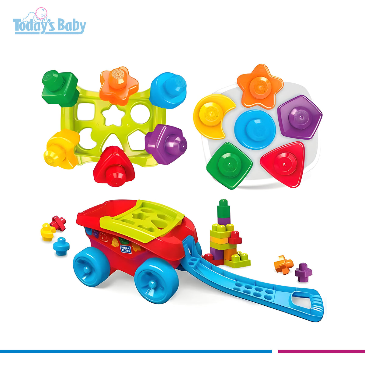 Juguete Mega Bloques Shape Wagon Classic