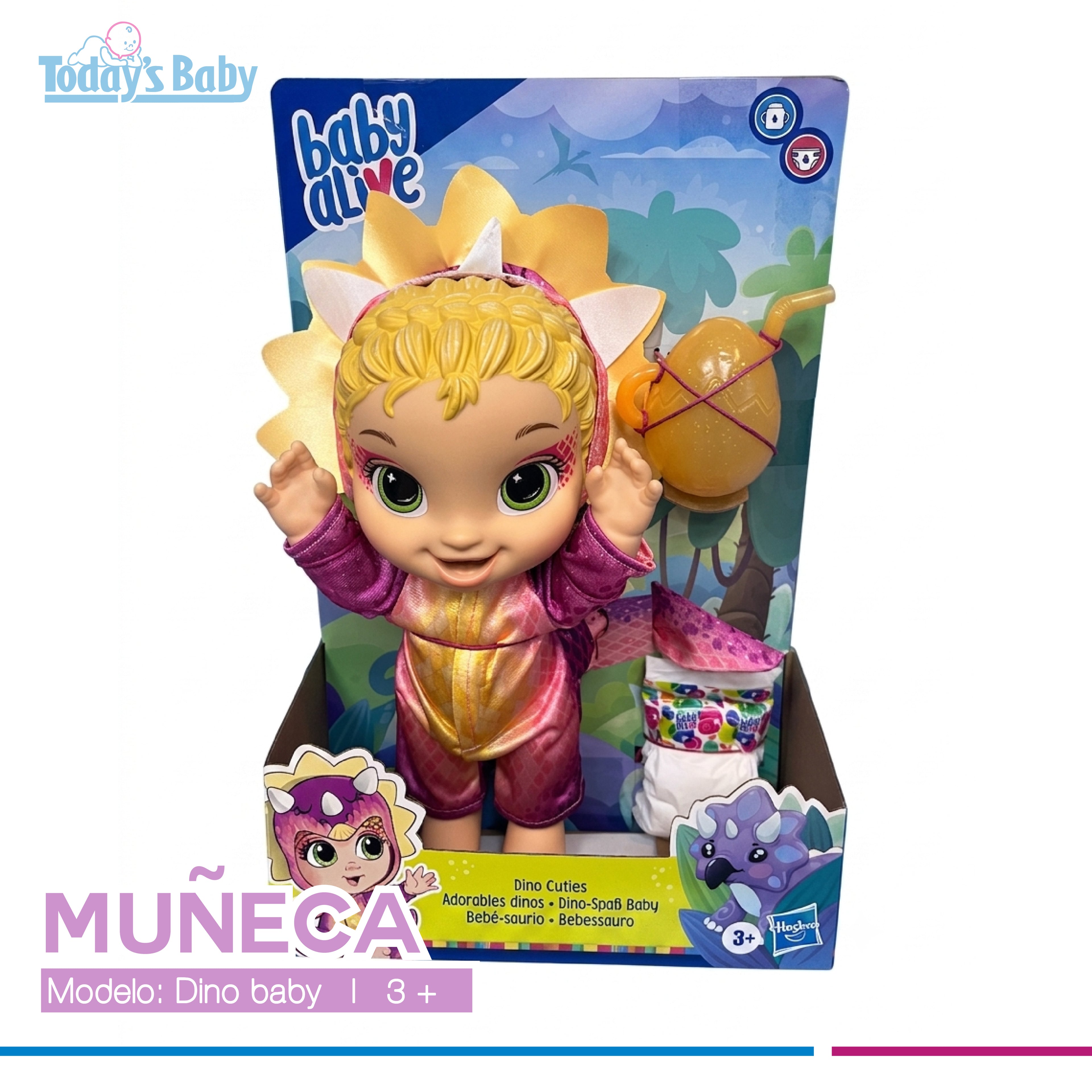 Baby Alive Dino Cuties Rosado