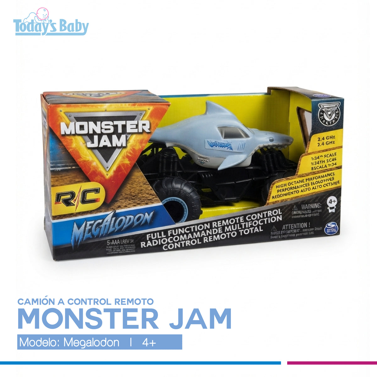 Carro Control Remoto Monster Jam Megalodon