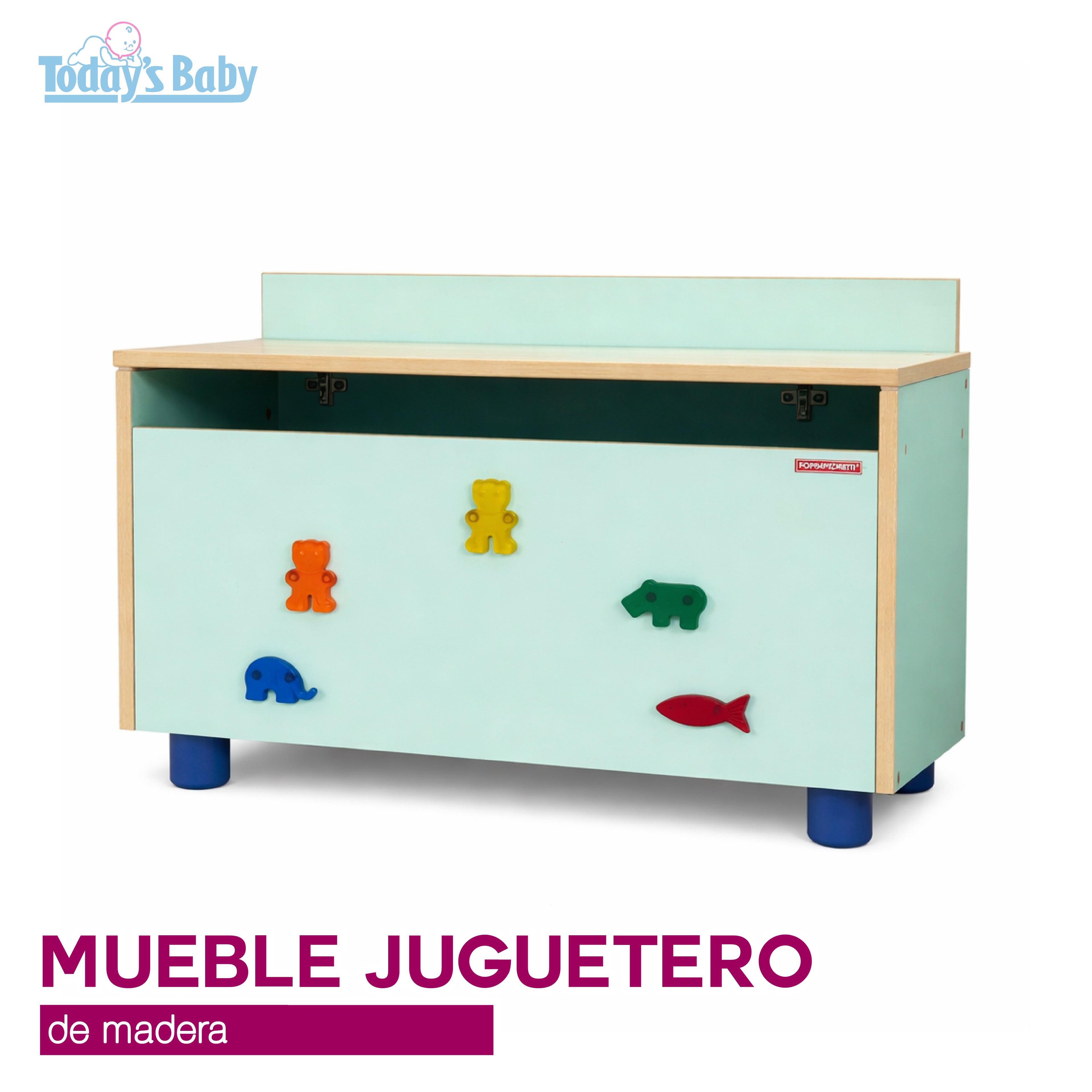mueble juguetero de madera para bebé
