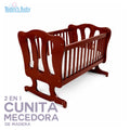 cuna mecedora colecho de madera para bebé