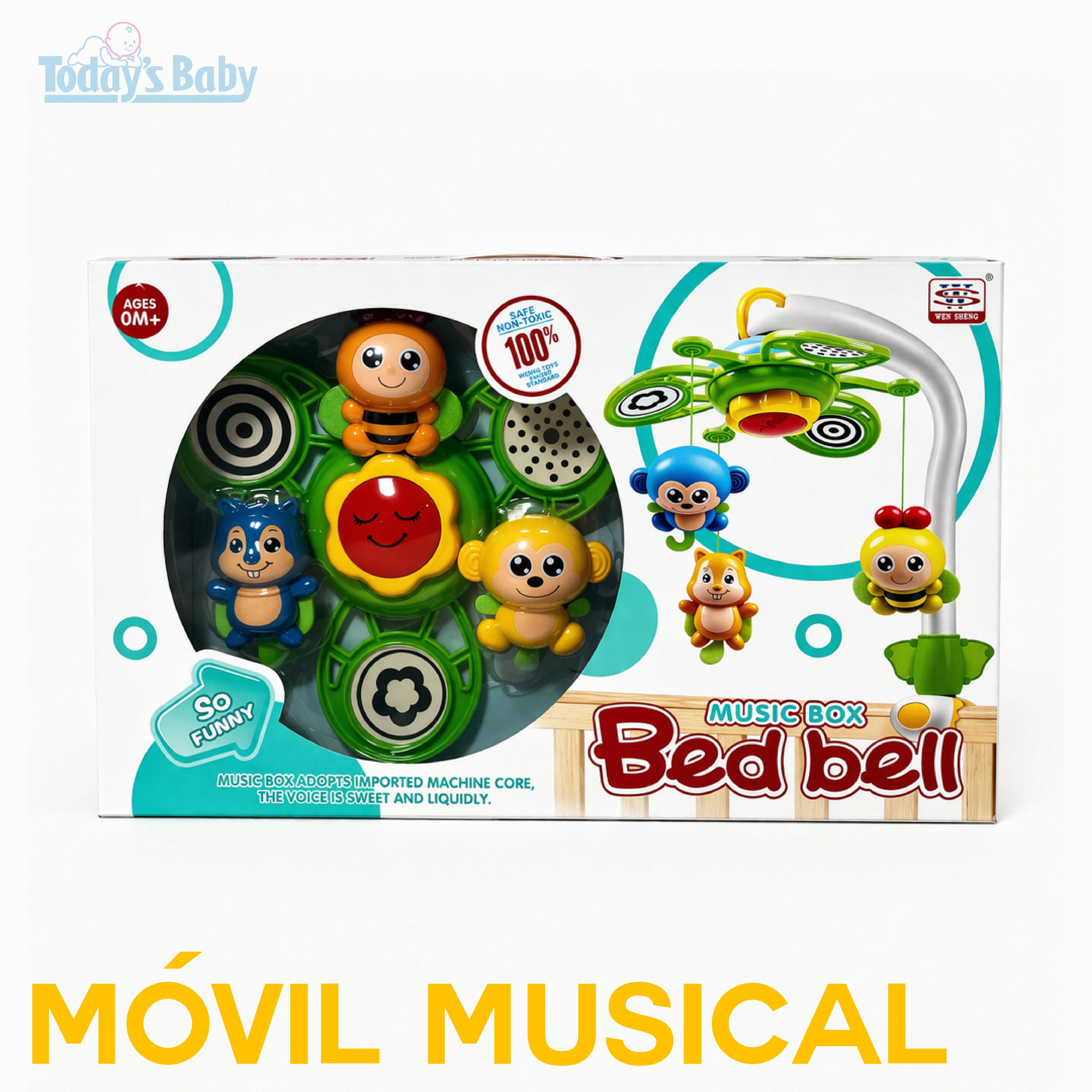 movil musical bed bell para bebé