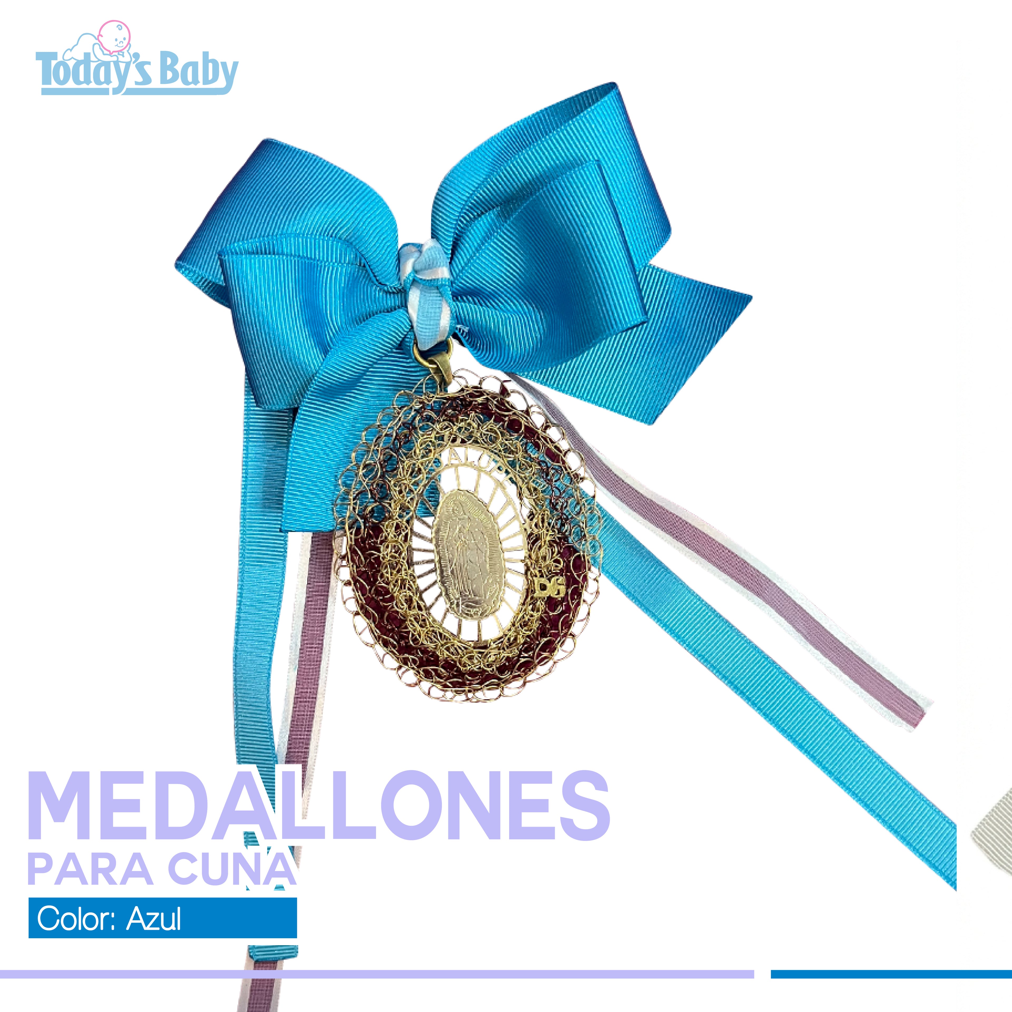 Medallon para cuna Azul