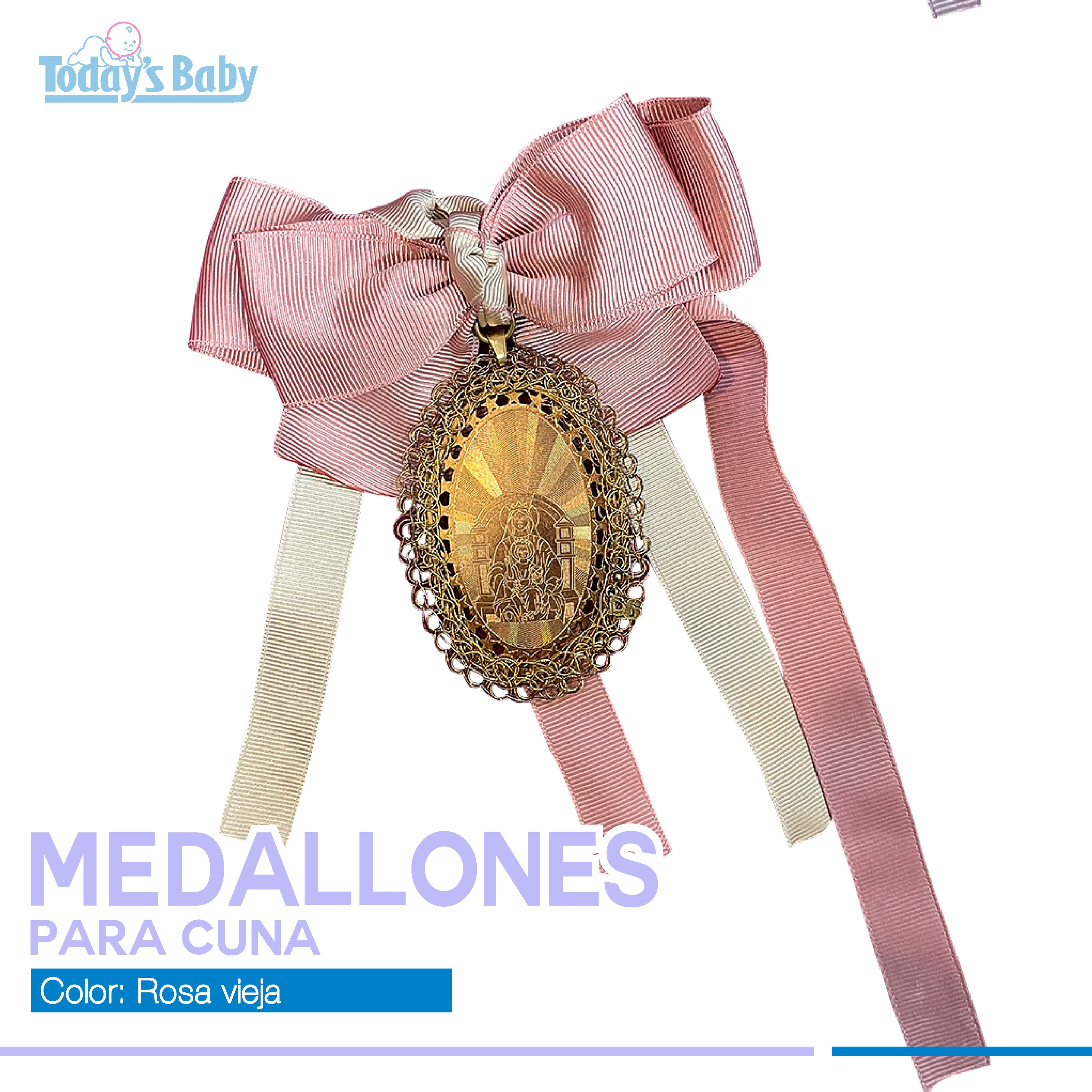 Medallon para cuna Rosa claro