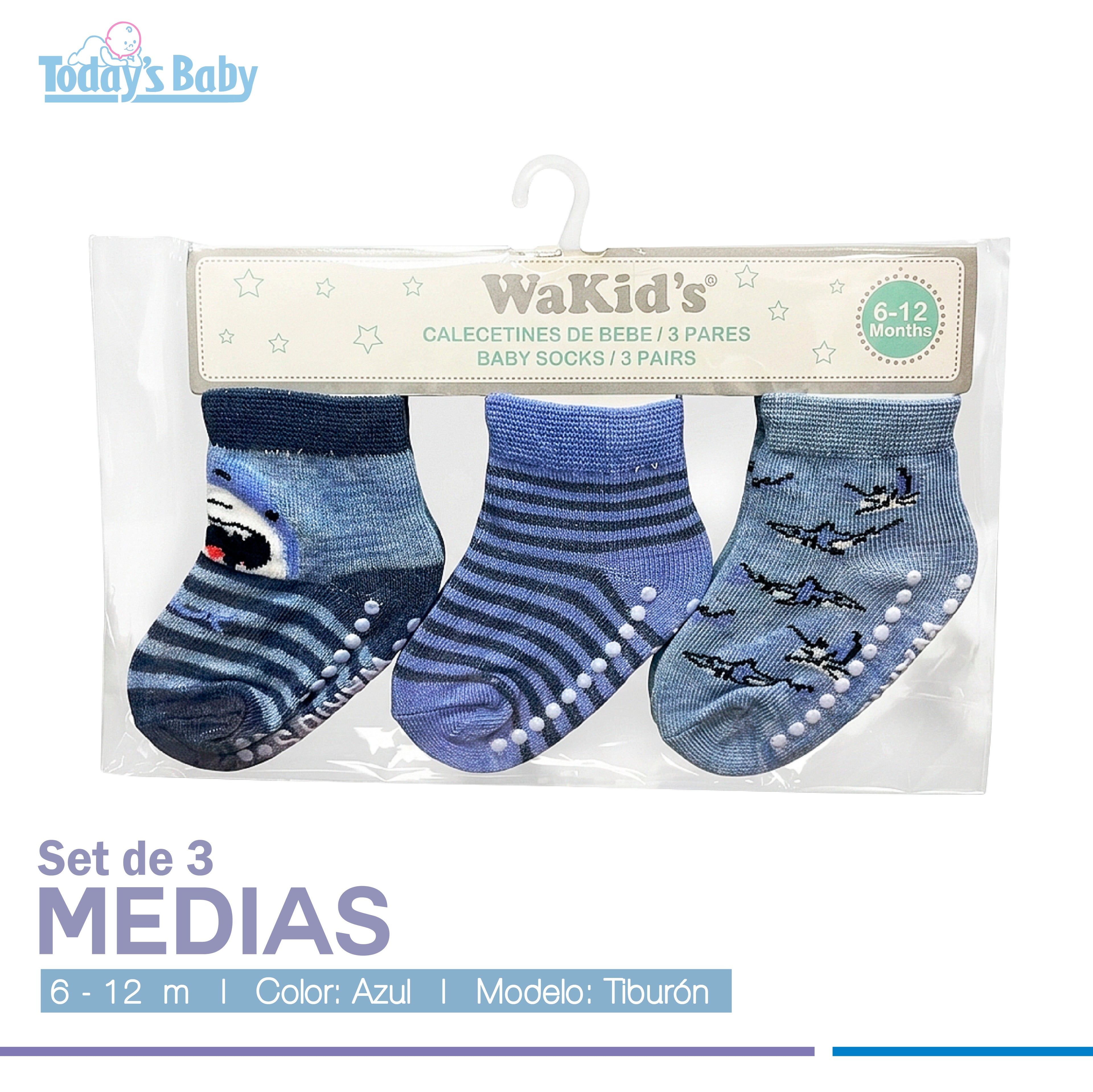 set de medias wakid´s 6-12m para bebé