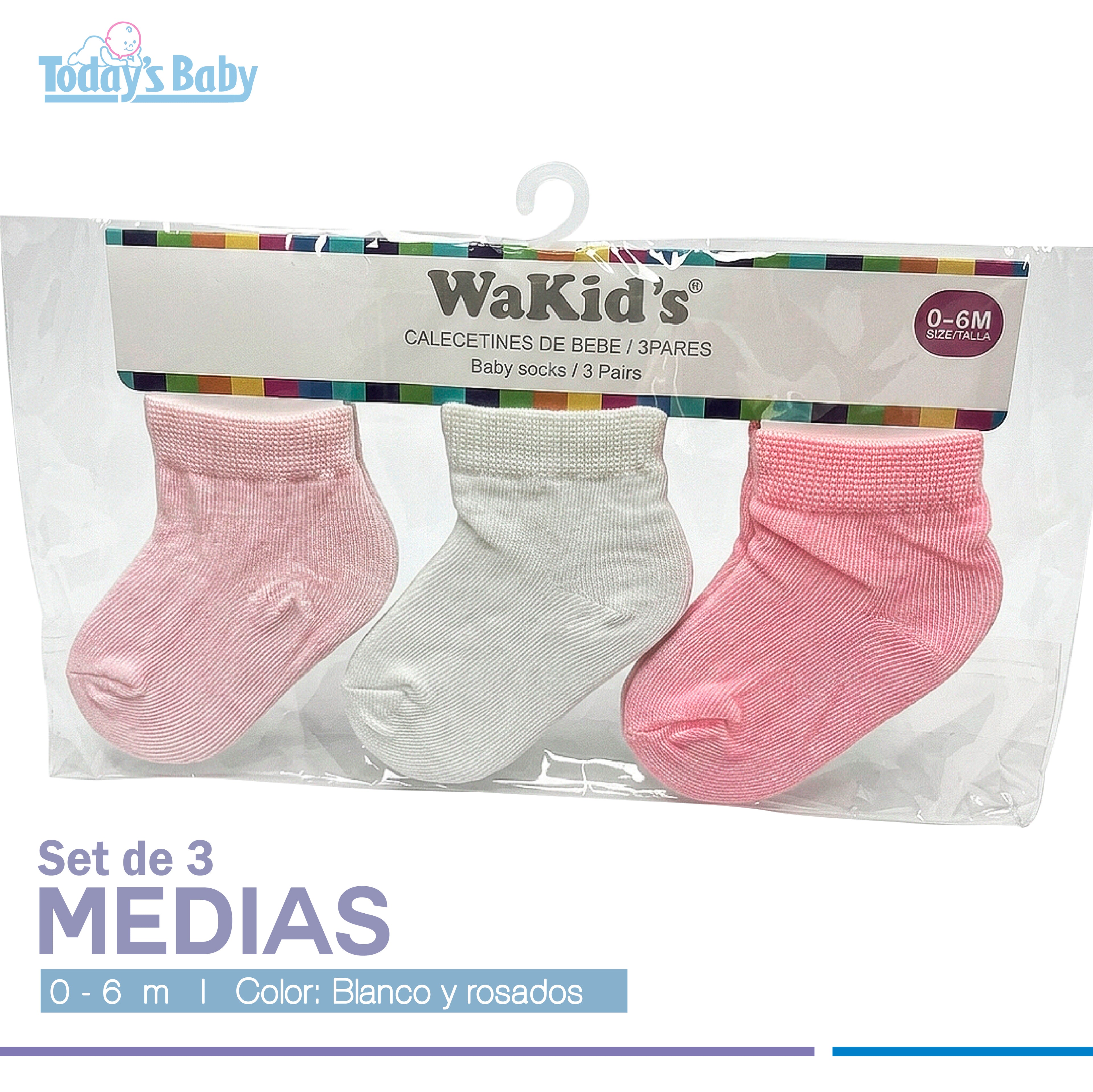 set de medias wakid’s 0-6m para bebé