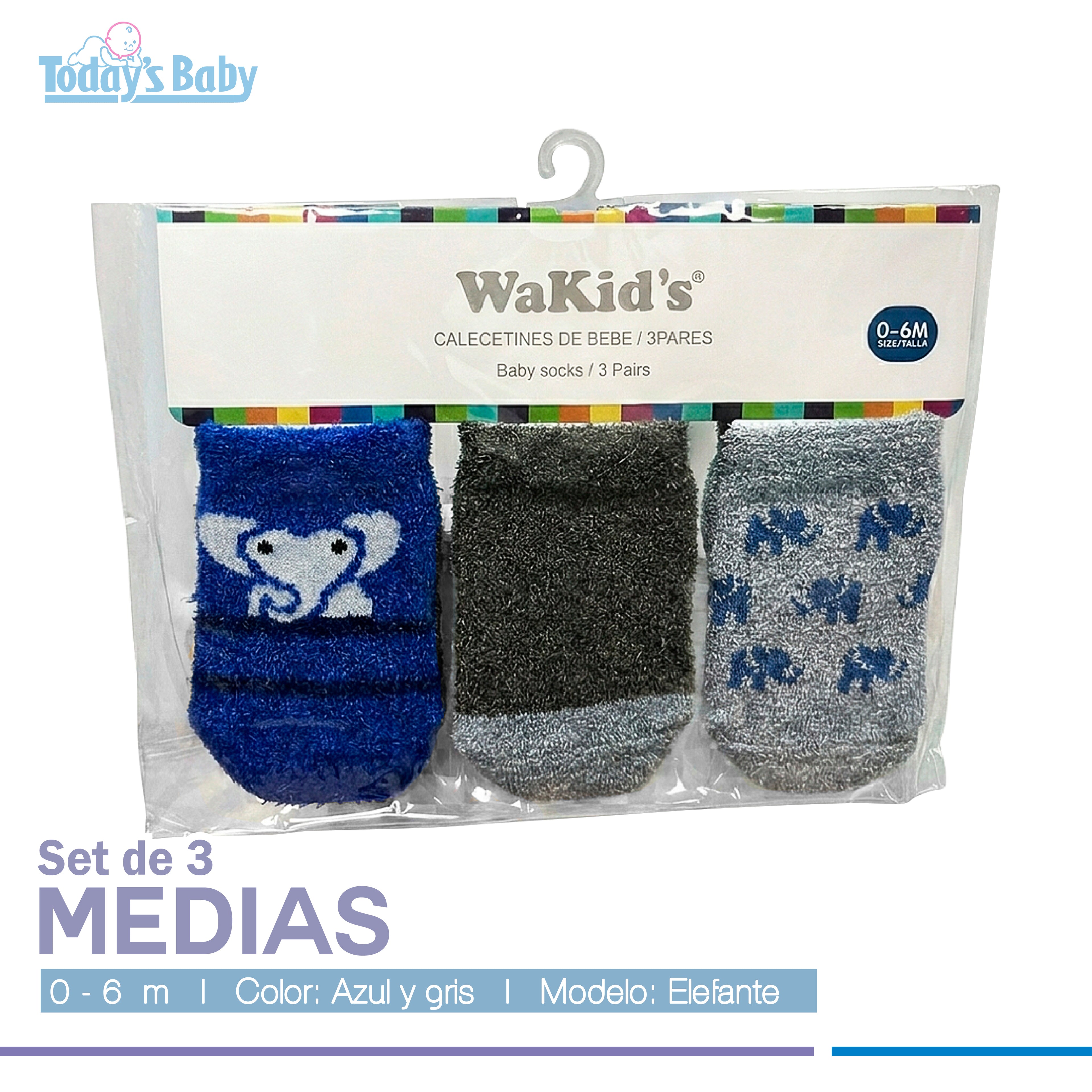 set de medias wakid´s 0-6m para bebé