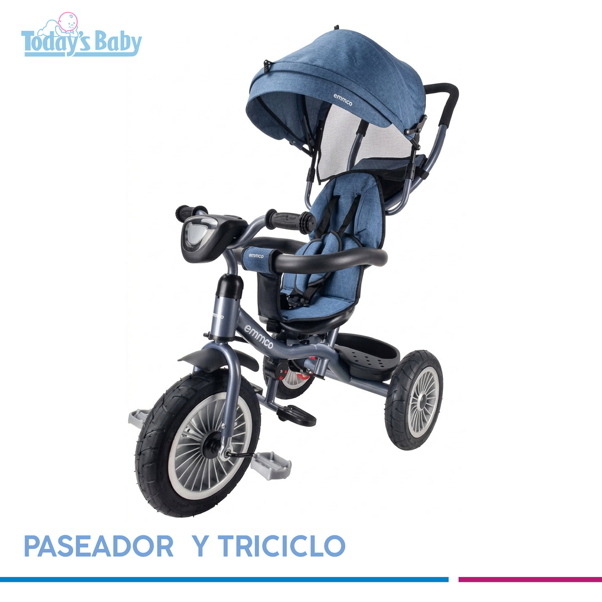Triciclo Paseador Adventure 5 en 1 Gris