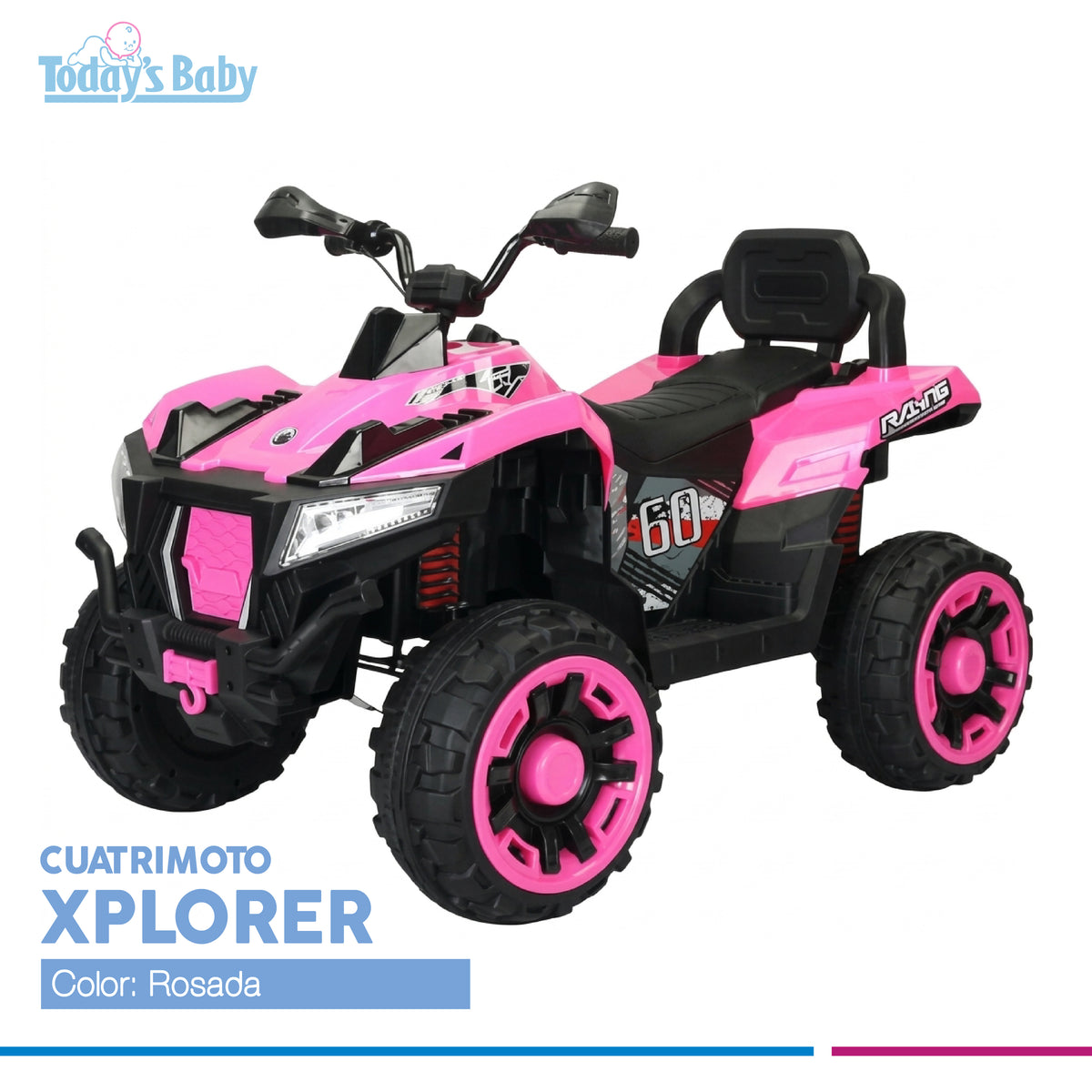 Cuatrimoto Eléctrica Xplorer Rosada