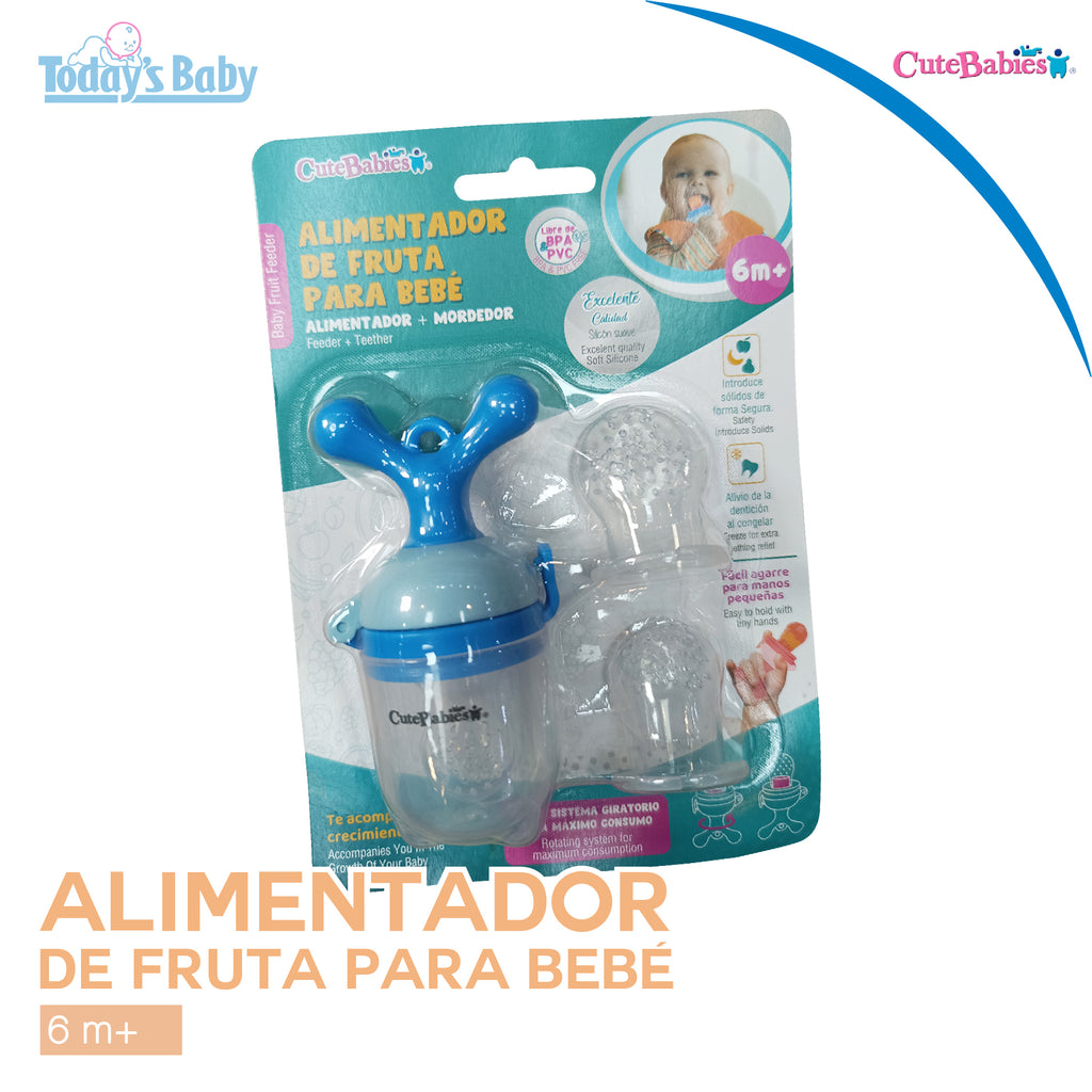 Alimentador de fruta + mordedor para bebé 6m+ Cute Babies