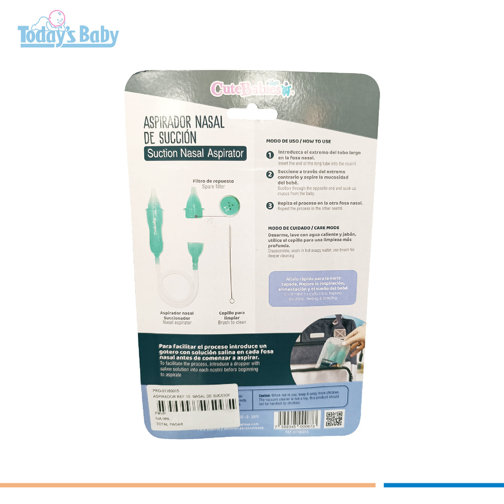 Aspirador nasal de succión manual +0m Cute Babies
