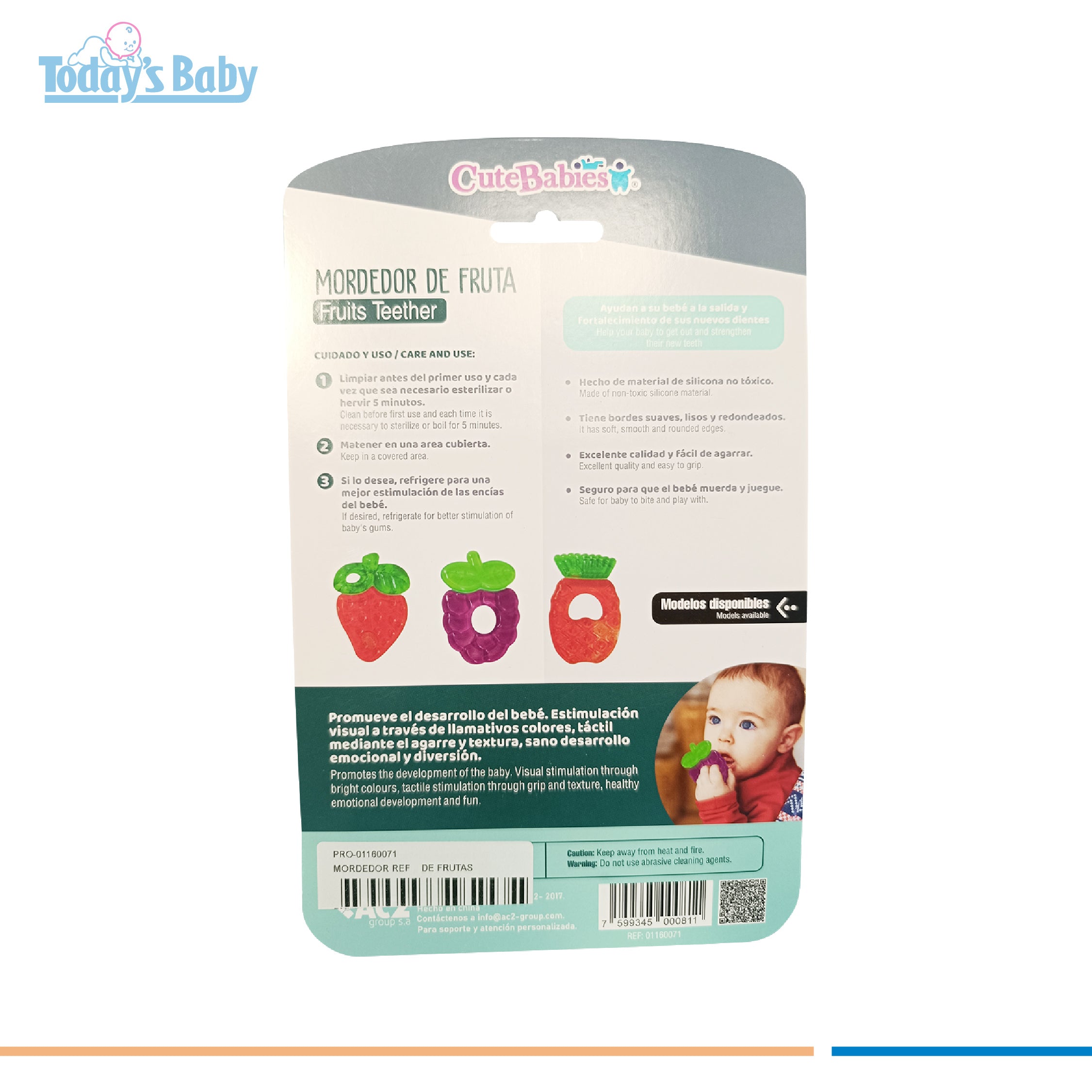 Mordedor para bebé de fruta 3m+ Cute Babies