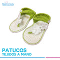 Patucos estilo sandalia tejidos a mano