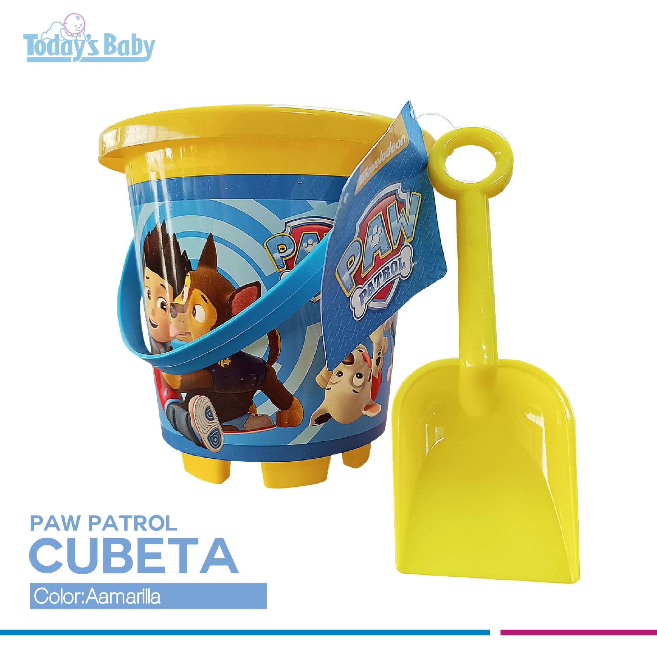 cubeta de playa paw patrol para bebé