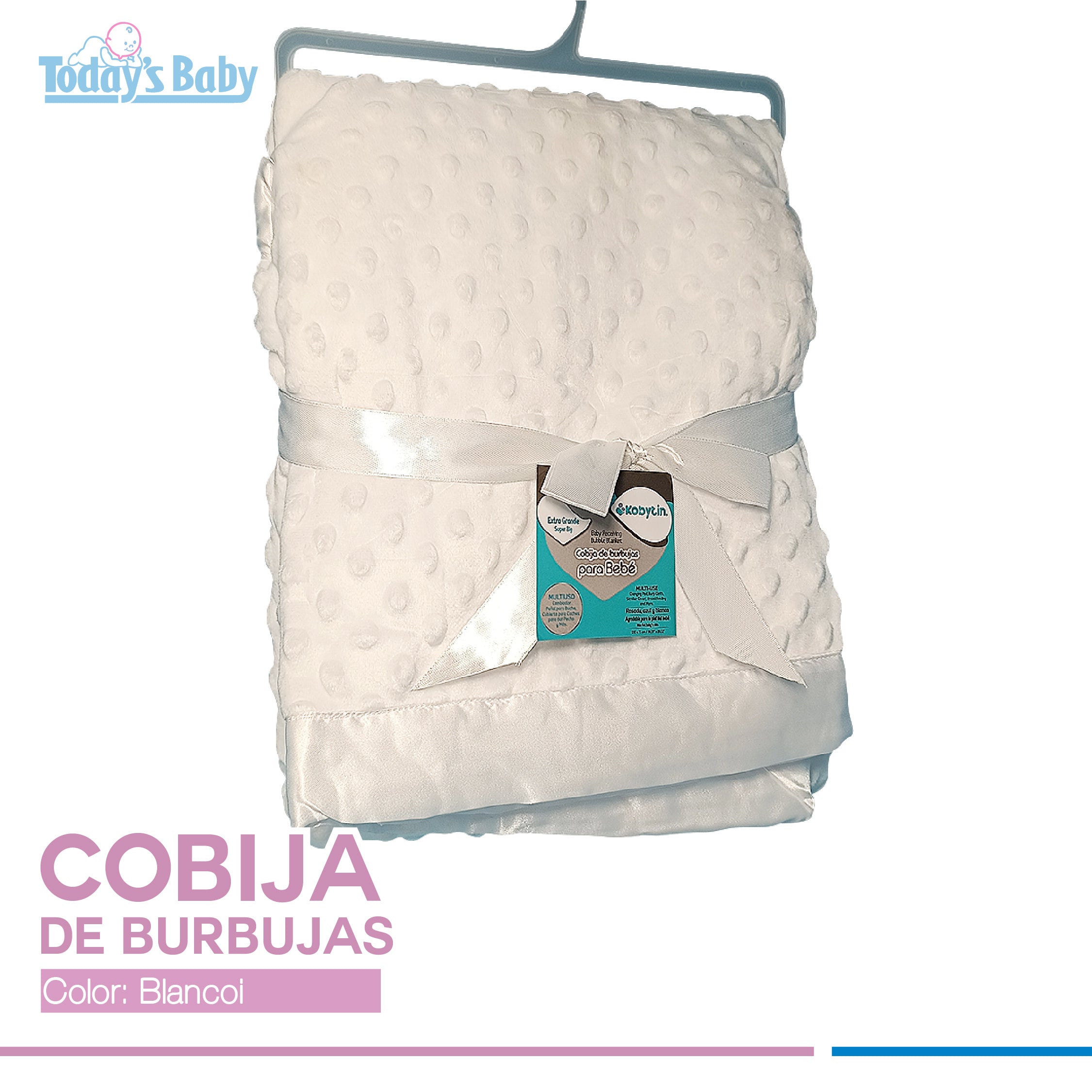 cobija de burbujas para bebé kobytin blanco para bebé