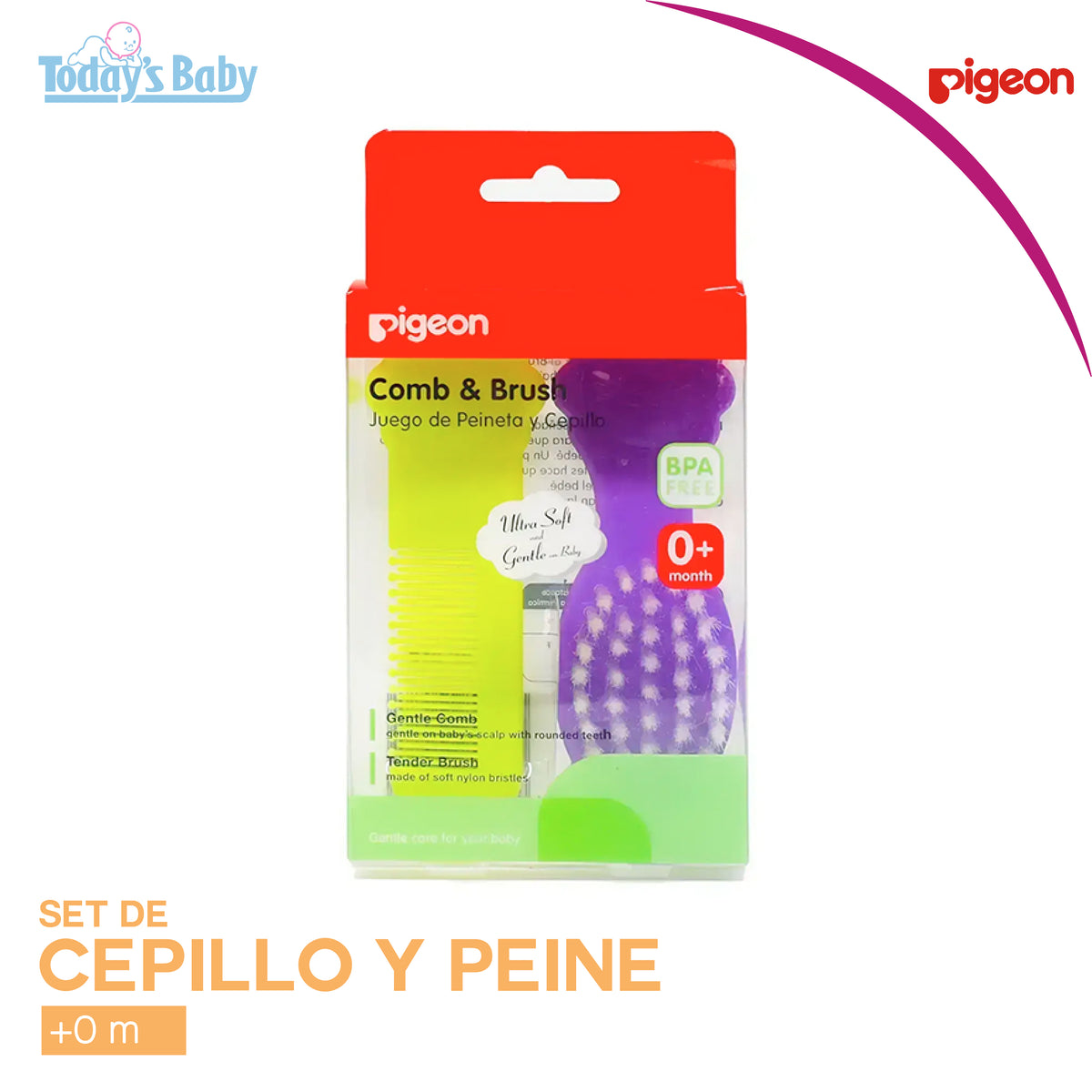 Juego de cepillo y peine Pigeon