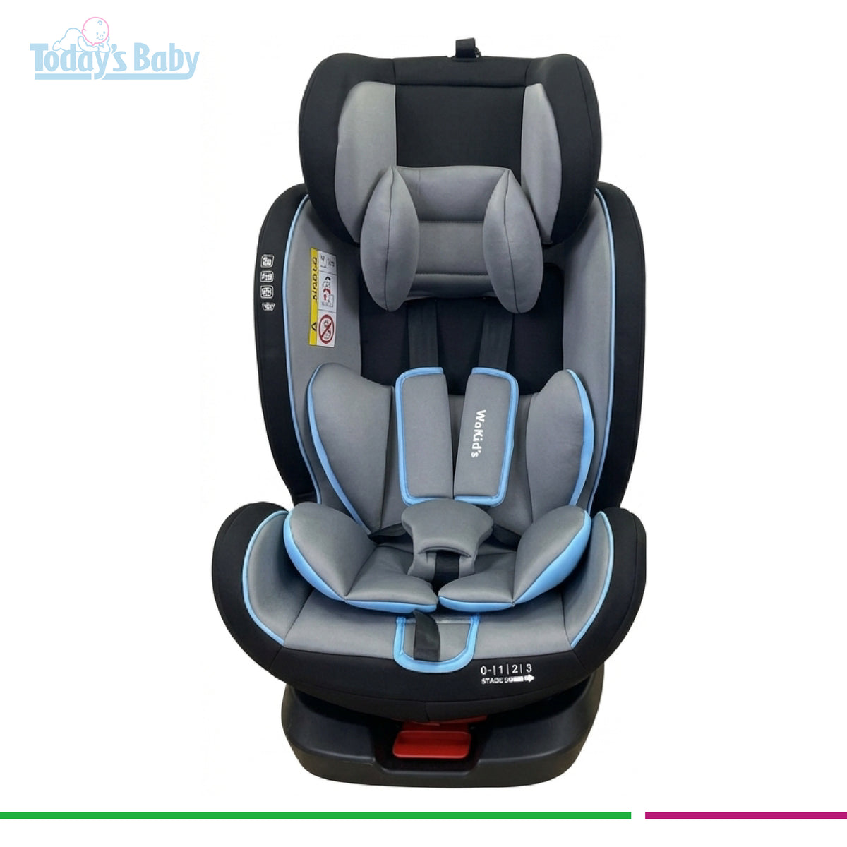 Silla de Carro Giratorio 360° Isofix Azul WaKid’s