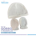 Set de gorro y manoplas tejido