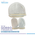 Set de gorro y manoplas tejido
