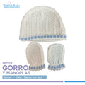 Set de gorro y manoplas tejido